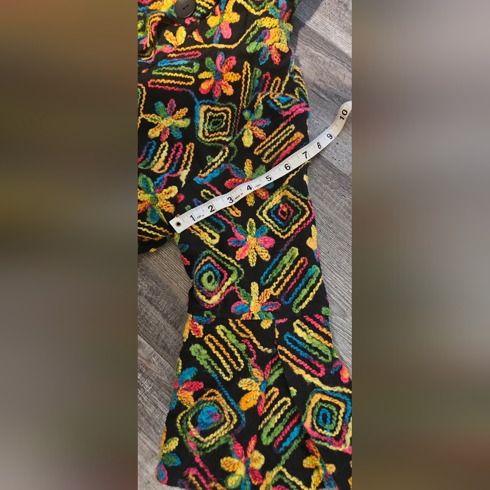 🩵💛Damee Inc Size S Multicolor Floral Swing Jacket Bell Sleeves❤️🩷 - Picture 7 of 9